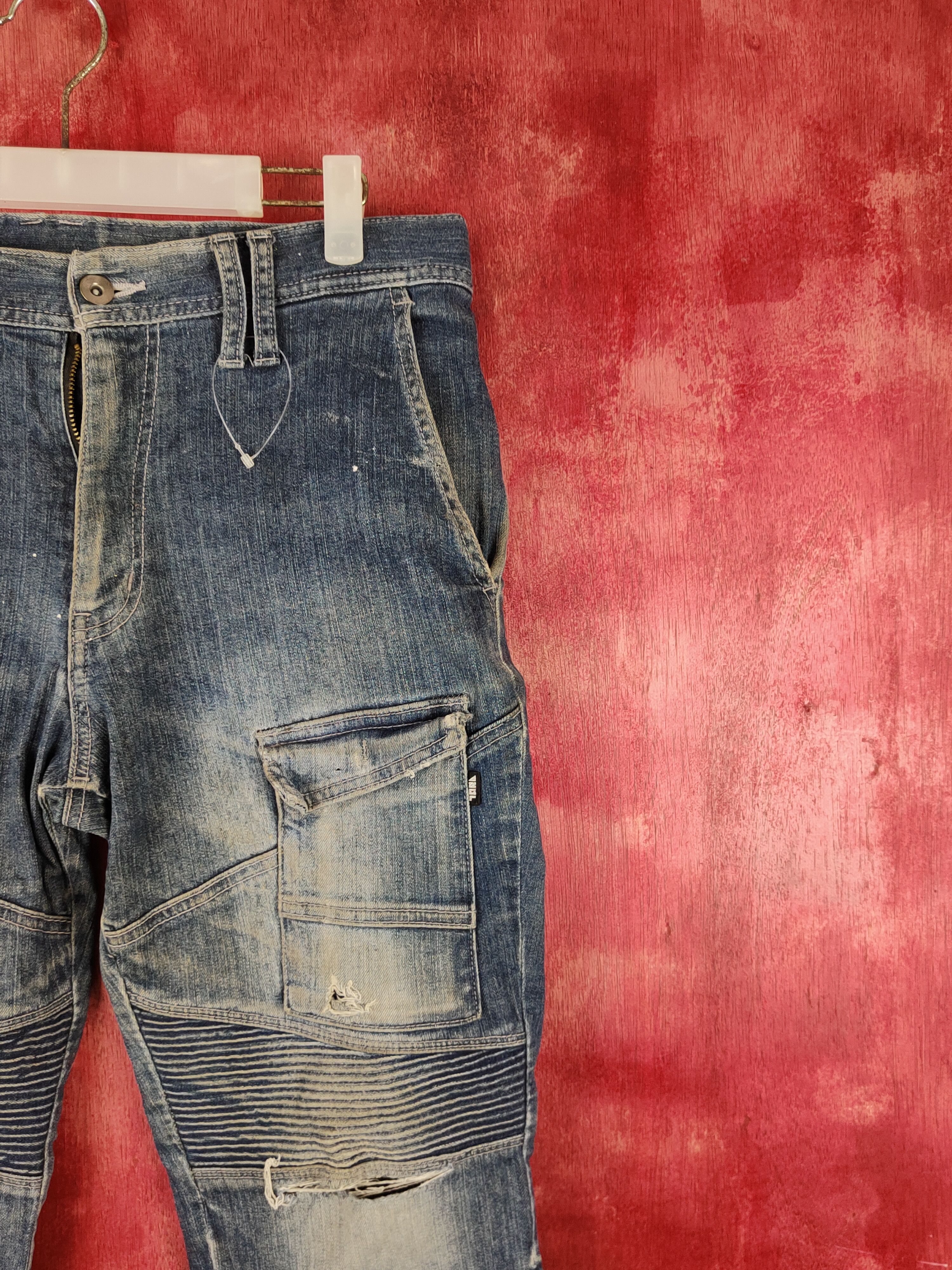 Japanese Brand × Vintage Tora Dark Blue Faded Distressed Ripped Jeans #S1850 Size US 32 / EU 48 - 5 Thumbnail