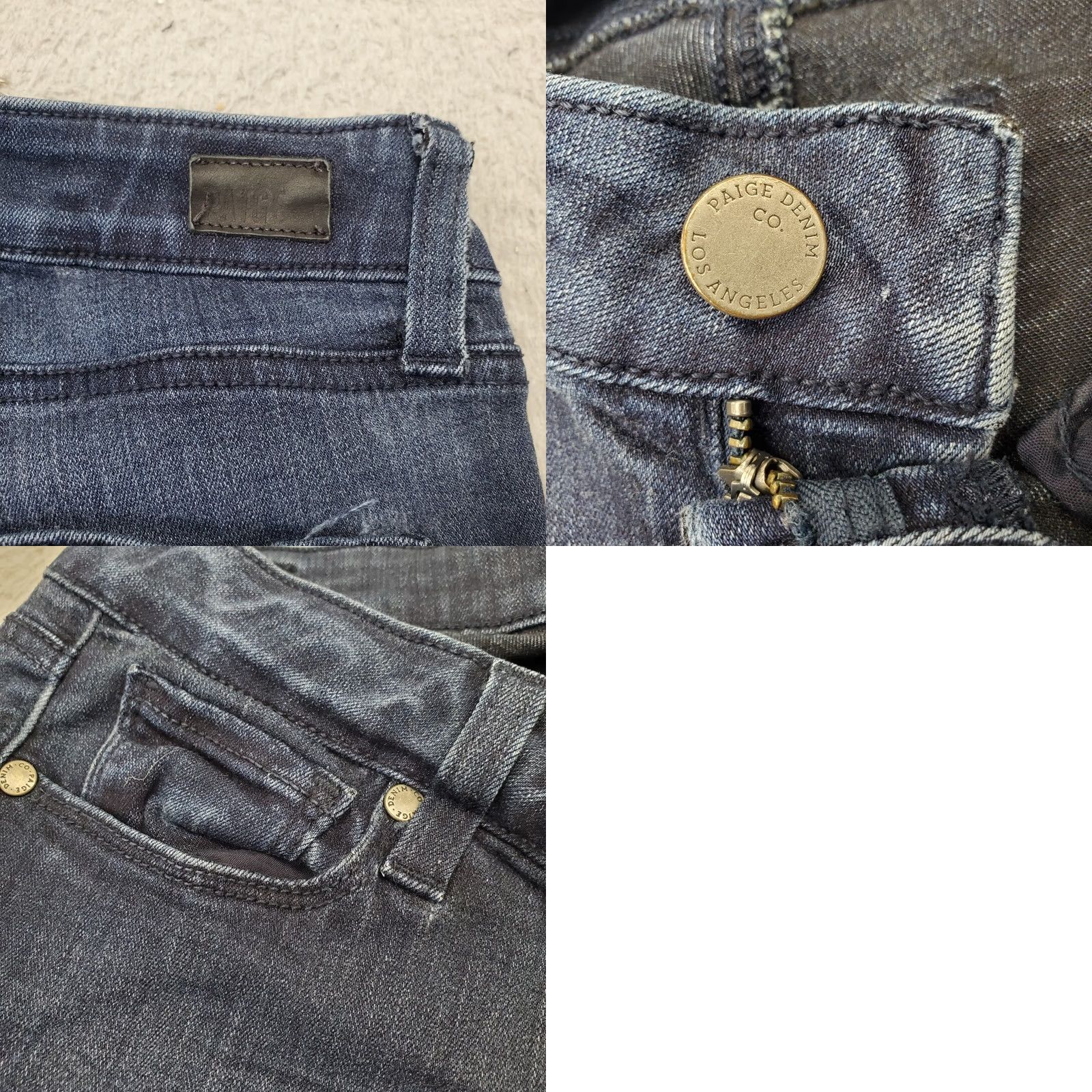 Paige Paige Jeans Womens 27 Dark Wash Stretch Slim Fit Casual Button Up Top Size 27" / US 4 / IT 40 - 8 Thumbnail