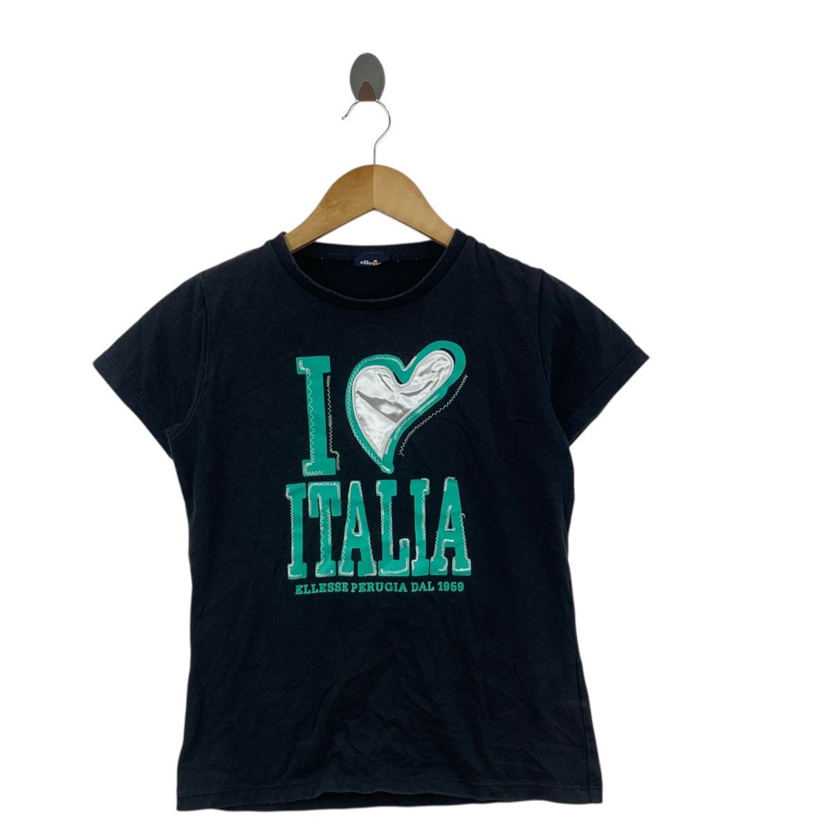 Ellesse Vintage ELLESSE PERUGIA I Love Italia Embossed Tee Shirt Size XXS / US 00 / IT 34 - 3 Thumbnail