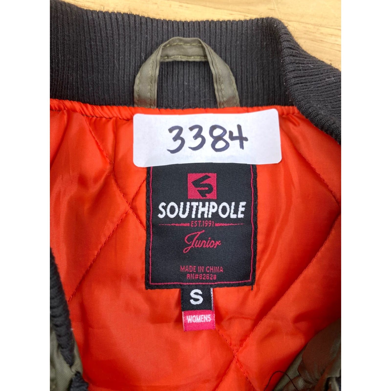 Southpole Southpole Womens Junior Bomber Jacket Green Small Casual Streetwear 90s Hip Hop Jacket Womens Size S / US 4 / IT 40 - 2 Thumbnail