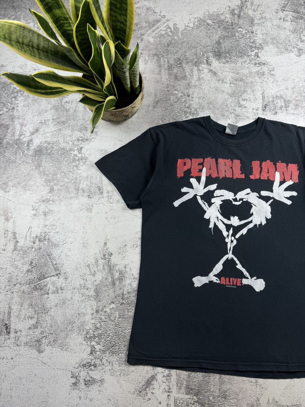 Vintage Pearl Jam 2008 Alive Stickman Men’s Rock Tour Rap Merch Hip Hop T Shirt Jersey Size US L / EU 52-54 / 3 - 3 Thumbnail