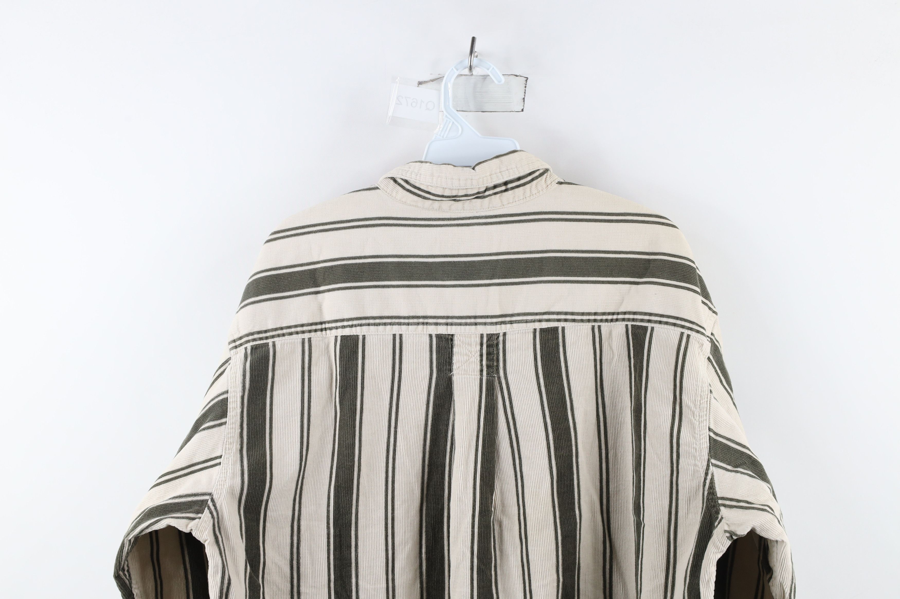 Vintage Vintage 90s Streetwear Striped Corduroy Button Down Shirt Size US L / EU 52-54 / 3 - 8 Thumbnail