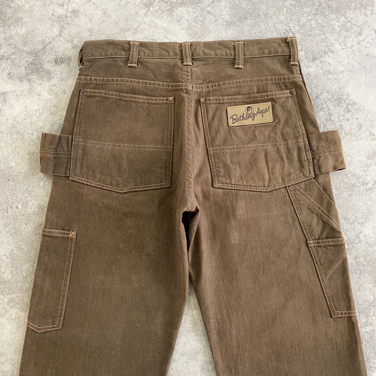 Bape × Vintage Double Knee Denim Size US 31 - 12 Thumbnail