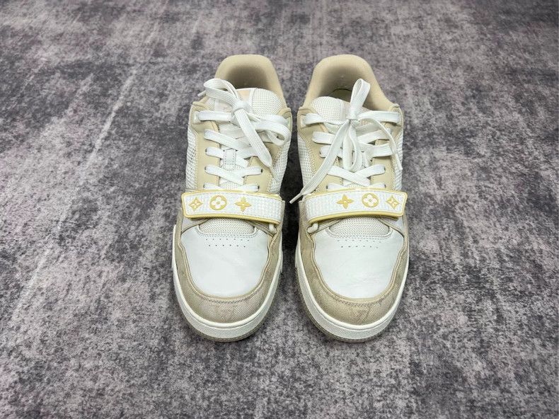 Louis Vuitton Louis Vuitton TRAINER Velcro Shoes in Cream Tea shoes Size US 7.5 / EU 40-41 - 2 Thumbnail