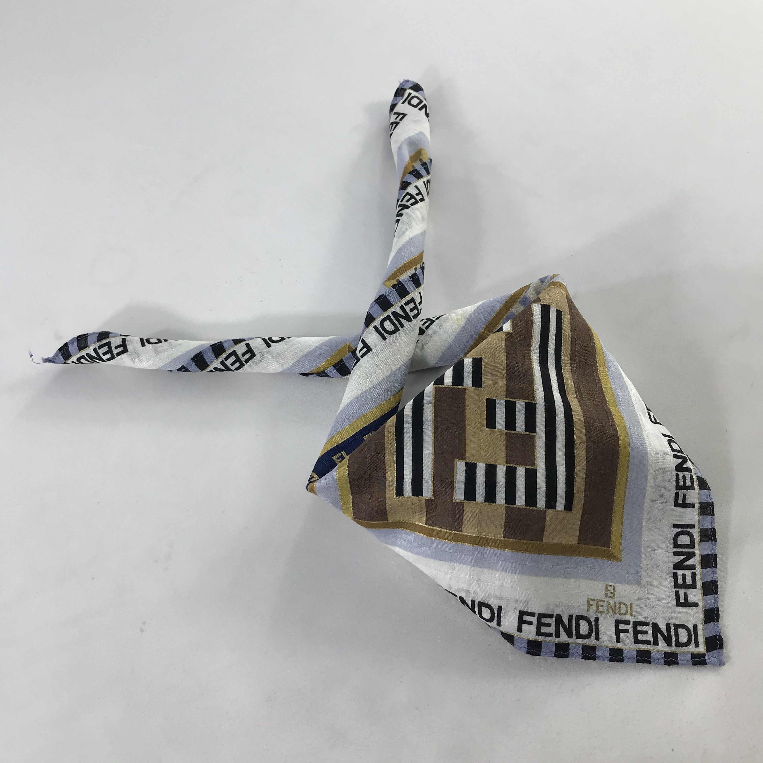 Vintage Vintage Fendi Bandana / Handkerchief / Neckerchief - S1056 Size ONE SIZE - 4 Thumbnail