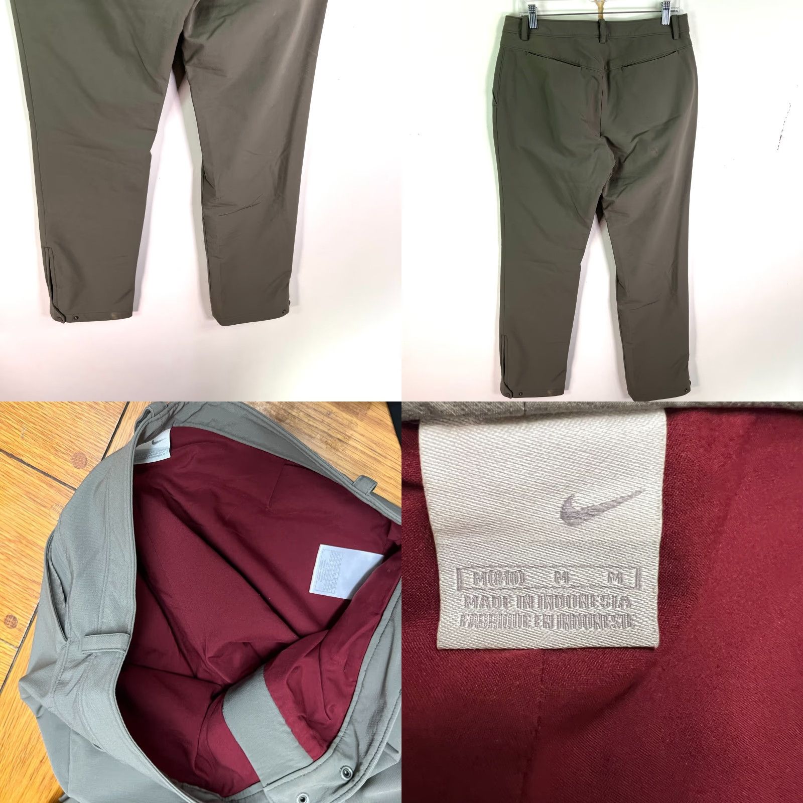 Nike Nike Pants Women Lined Hiking Performance Nylon Knit Dark Khaki 32x32 Pockets M Size 32" / US 10 / IT 46 - 8 Thumbnail