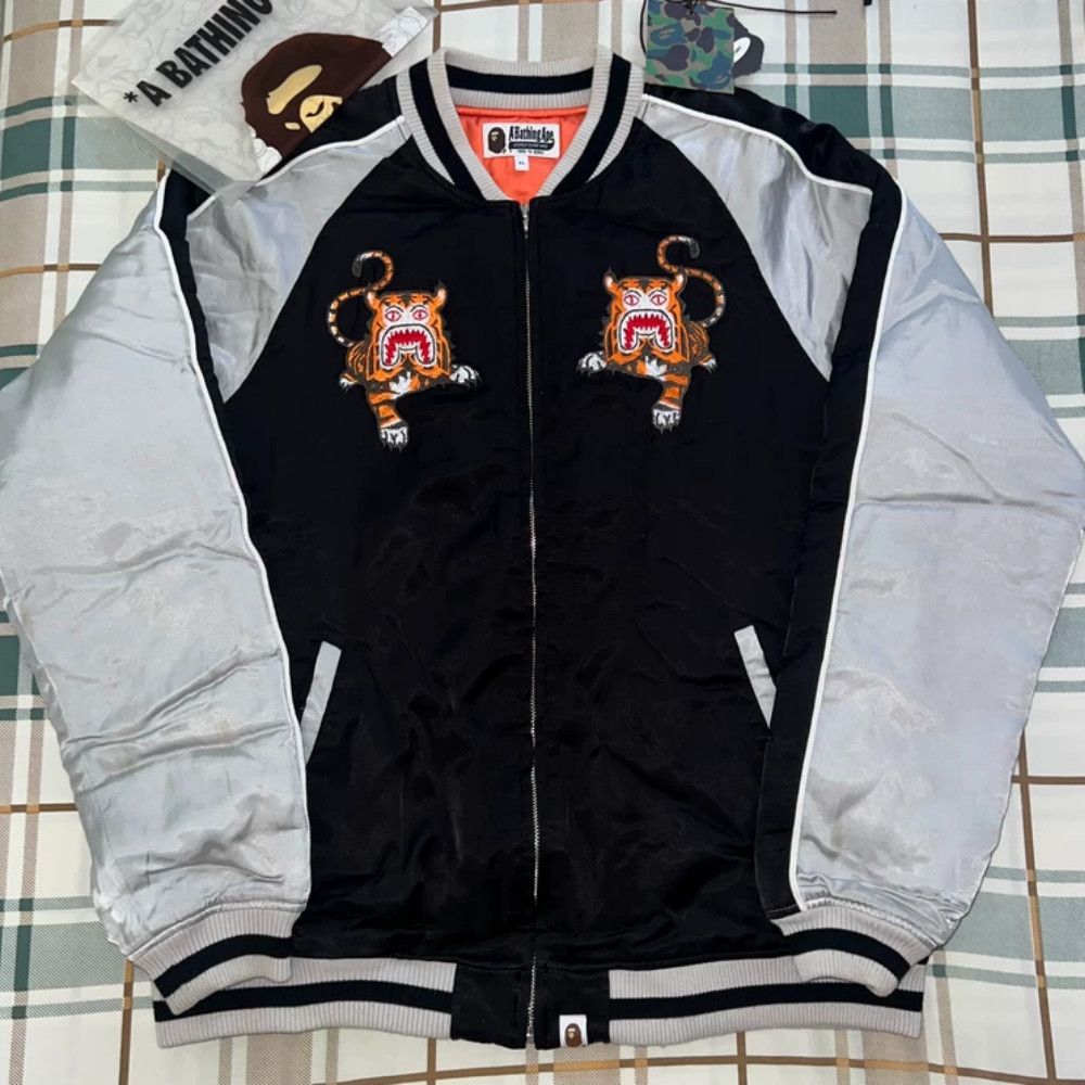 BAPE mastermind JAPAN Bomber Jacket XL 黒 Bape × Mastermind Japan Bape x Mastermind Black Souvenir Jacket