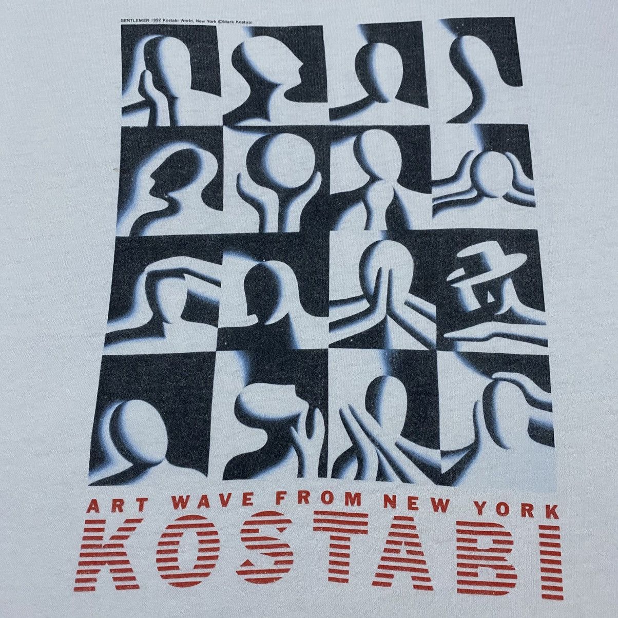 Vintage Rare‼️🔥Vintage 1992 Mark Kostabi Gentleman Art T-Shirt Size US M / EU 48-50 / 2 - 7 Thumbnail