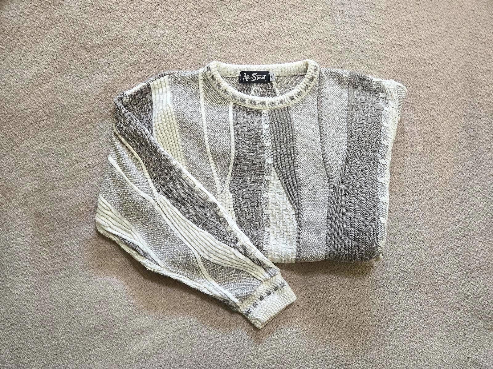 Other Alan Stuart Sweater XL | 90s Textured Knit Crewneck Size US XL / EU 56 / 4 - 1 Thumbnail