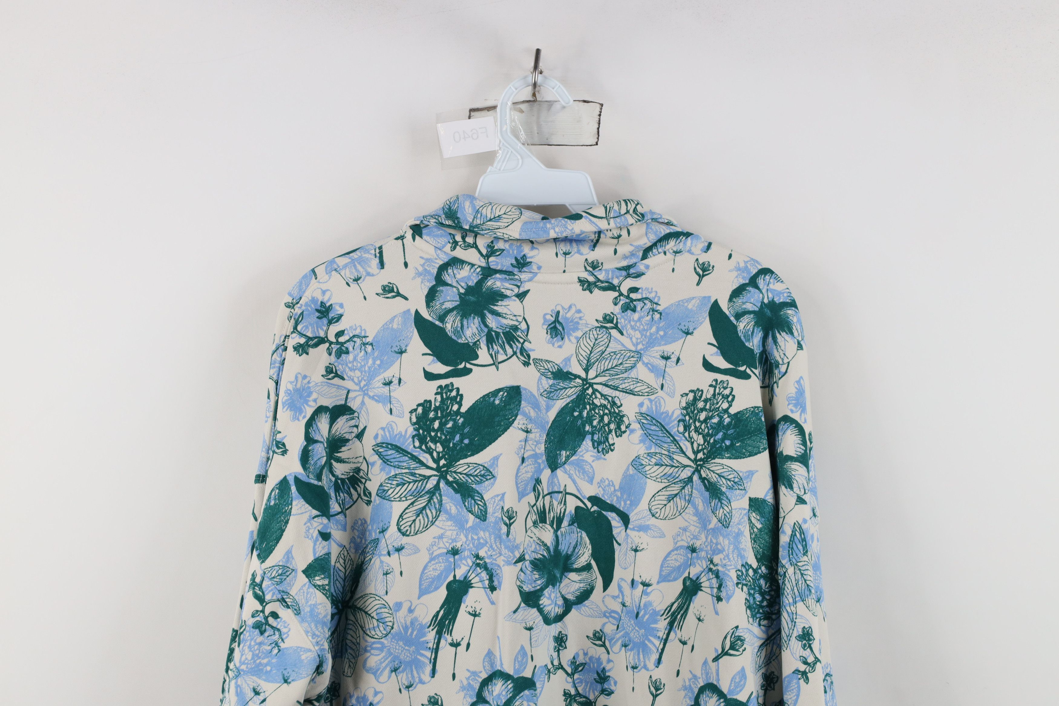 Fabletics Fabletics All Over Print Cropped Half Zip Terry Sweatshirt Size L / US 10 / IT 46 - 12 Thumbnail
