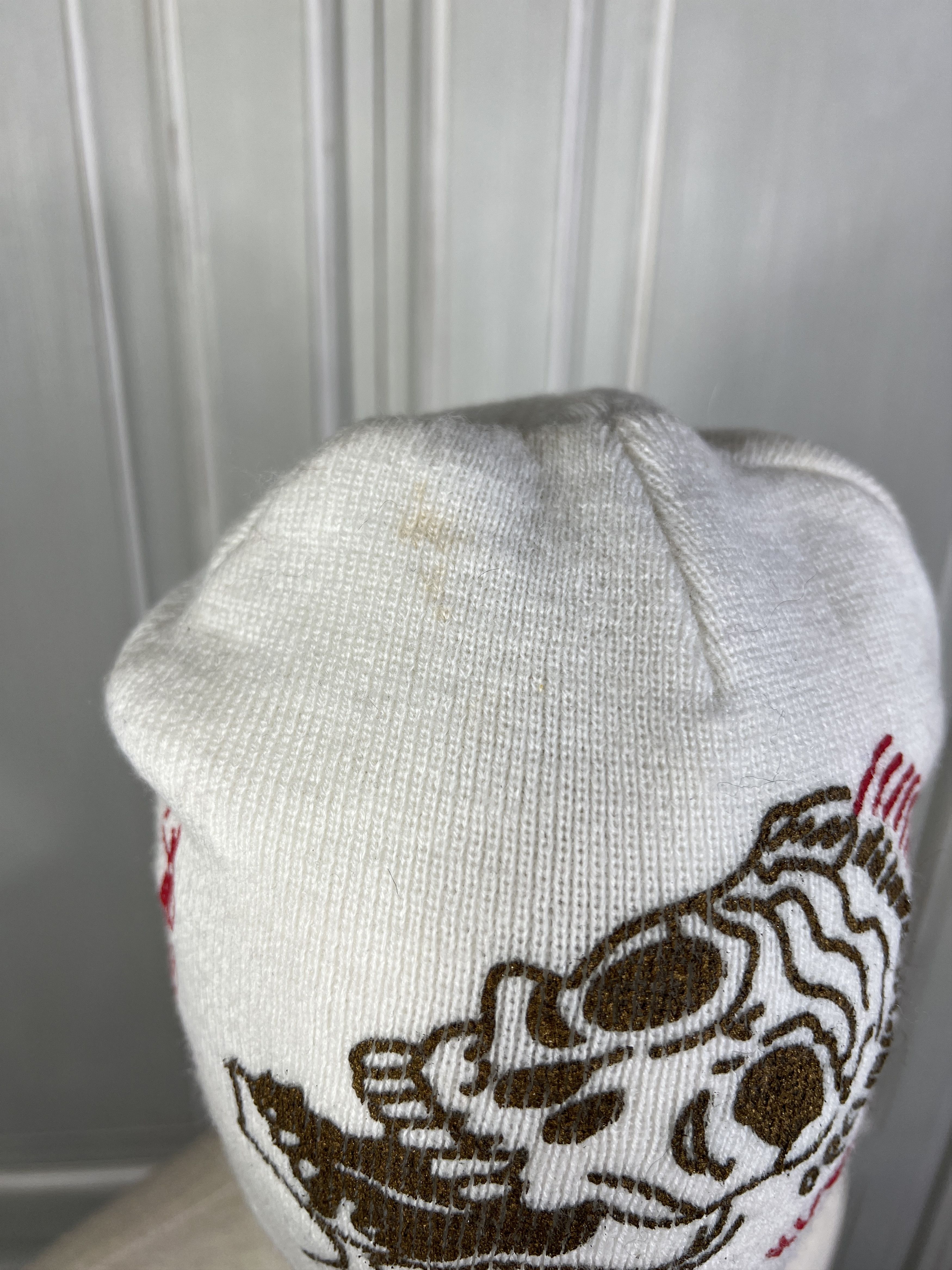 Vintage VINTAGE BEANIE SKULL LOGO STYLE ED HARDY Size ONE SIZE - 2 Thumbnail