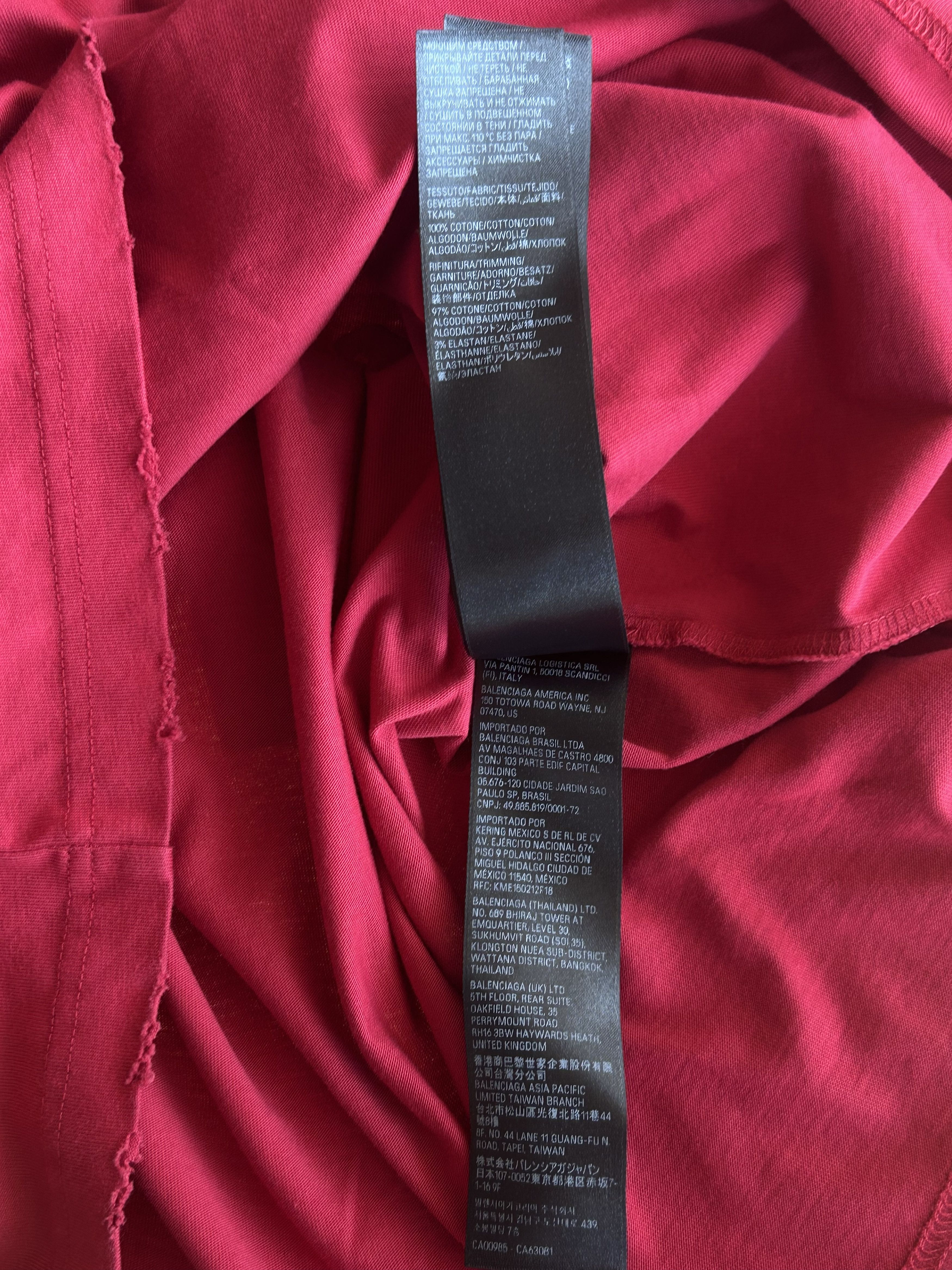 Balenciaga Balenciaga Red To My Love Graphic T-Shirt Size US L / EU 52-54 / 3 - 6 Thumbnail