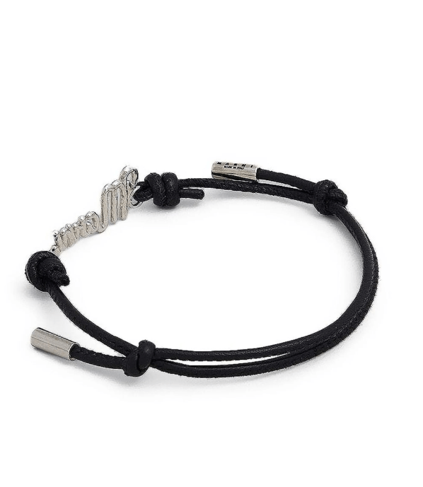 Marni BNWT AW22 MARNI LOGO PLAQUE ROPE BRACELET COAL Size ONE SIZE - 2 Thumbnail