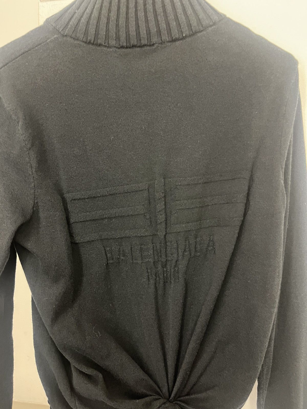 Balenciaga BB PARIS ICON KNOTTED FITTED ZIP-UP JACKET IN BLACK Size M / US 6-8 / IT 42-44 - 4 Thumbnail