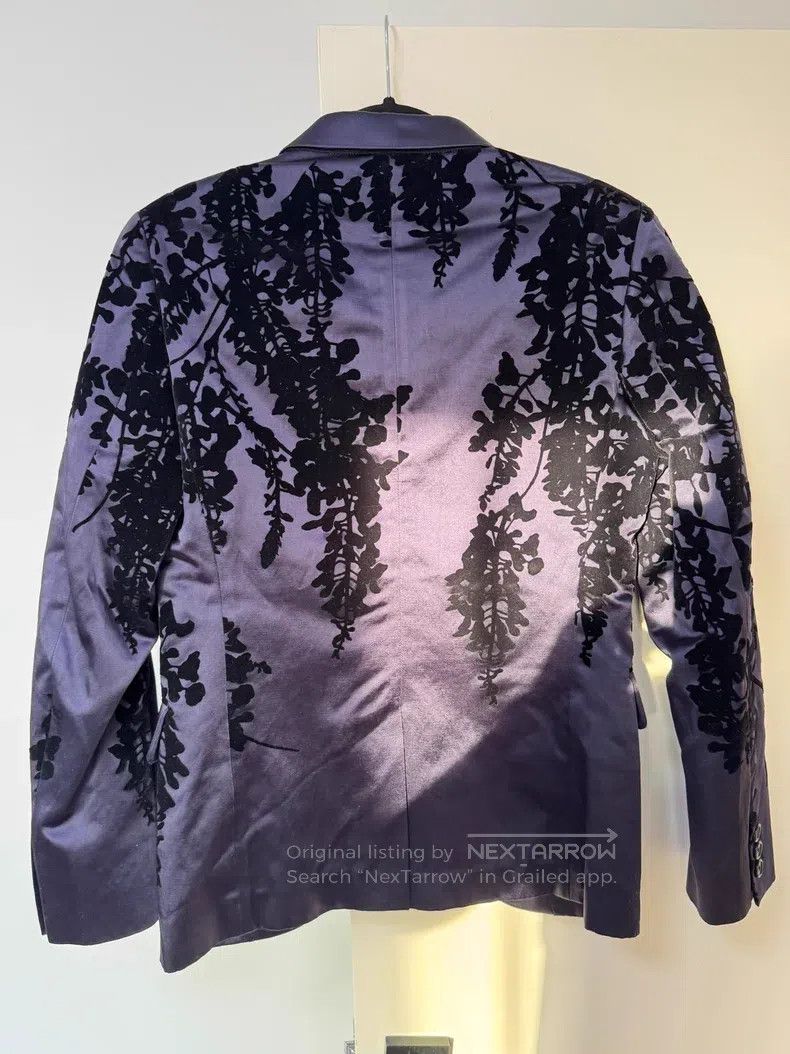 Ann Demeulemeester Ann Demeulemeester Size xs wisteria flocked double-breaste Size 34S - 3 Thumbnail