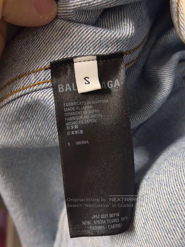 Balenciaga Balenciaga Men's Denim Jacket Size US S / EU 44-46 / 1 - 4 Thumbnail