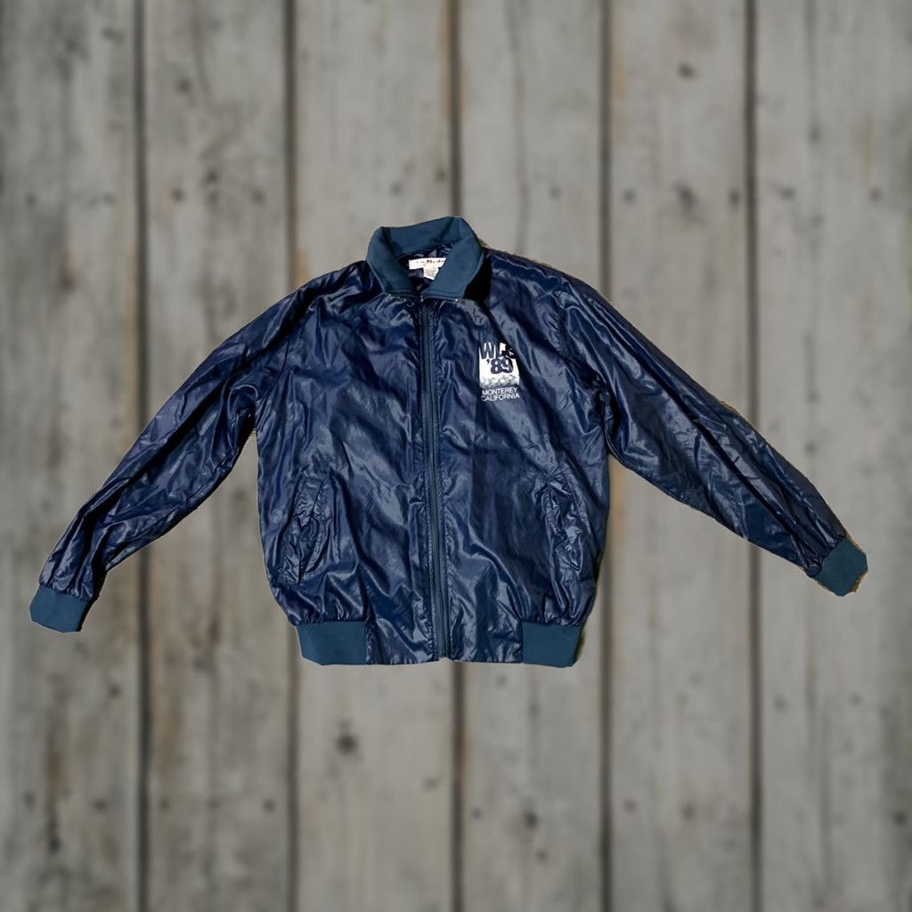 Vintage VINTAGE 80s La Mode Windbreaker Jacket Blue Medium Mens Size US M / EU 48-50 / 2 - 1 Thumbnail