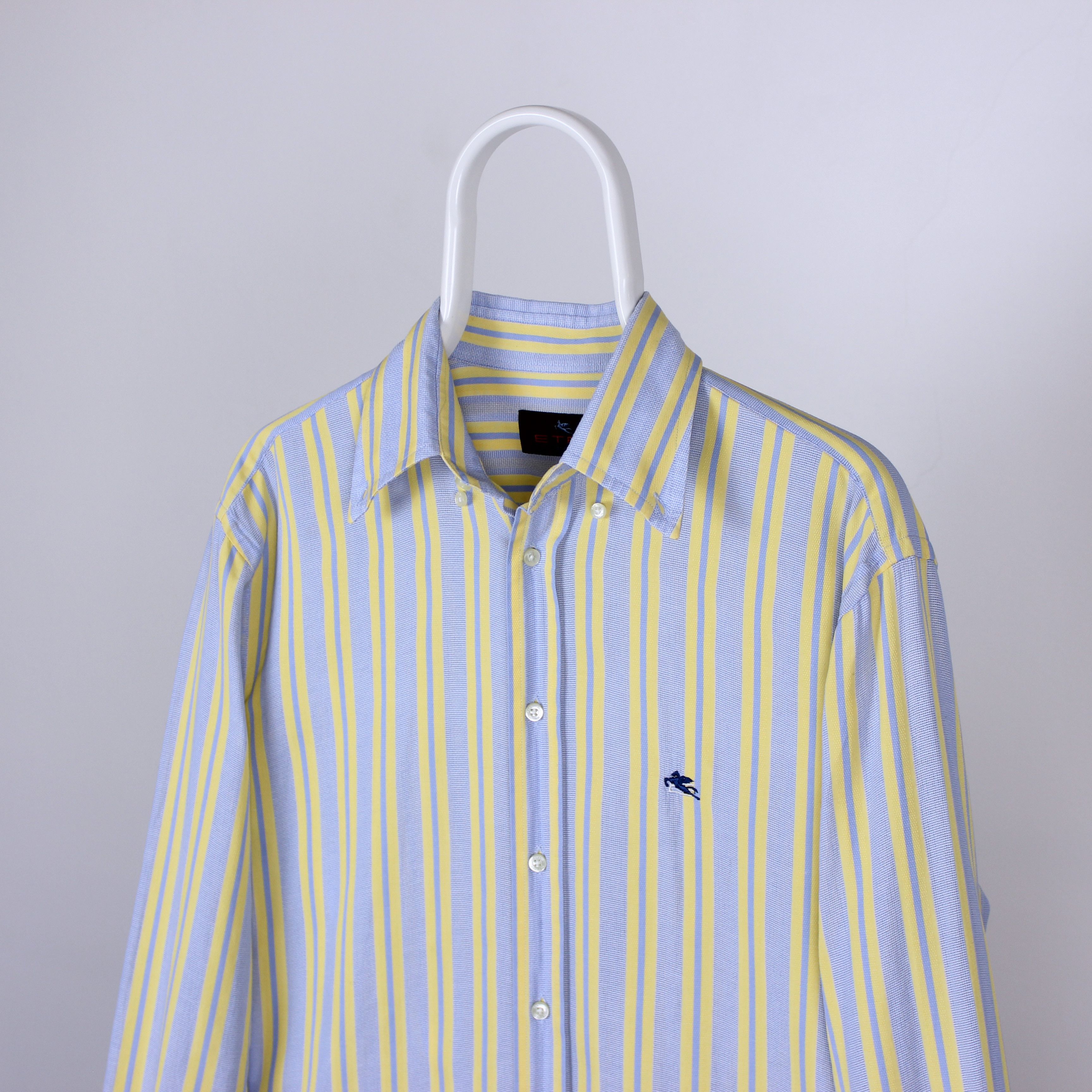 Etro Etro shirt men striped M L yellow cotton button Ups Size US L / EU 52-54 / 3 - 1 Thumbnail