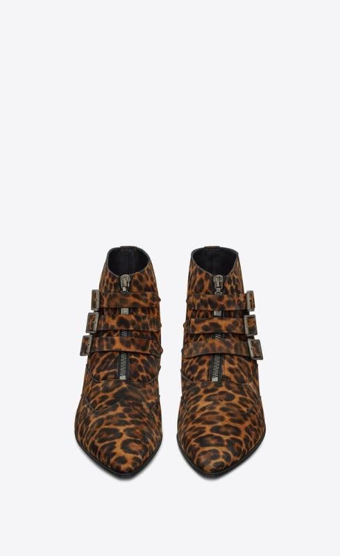 Saint Laurent Paris o1bcso1str0724 Stan Boots in Leopard Size US 6 / EU 39 - 3 Thumbnail