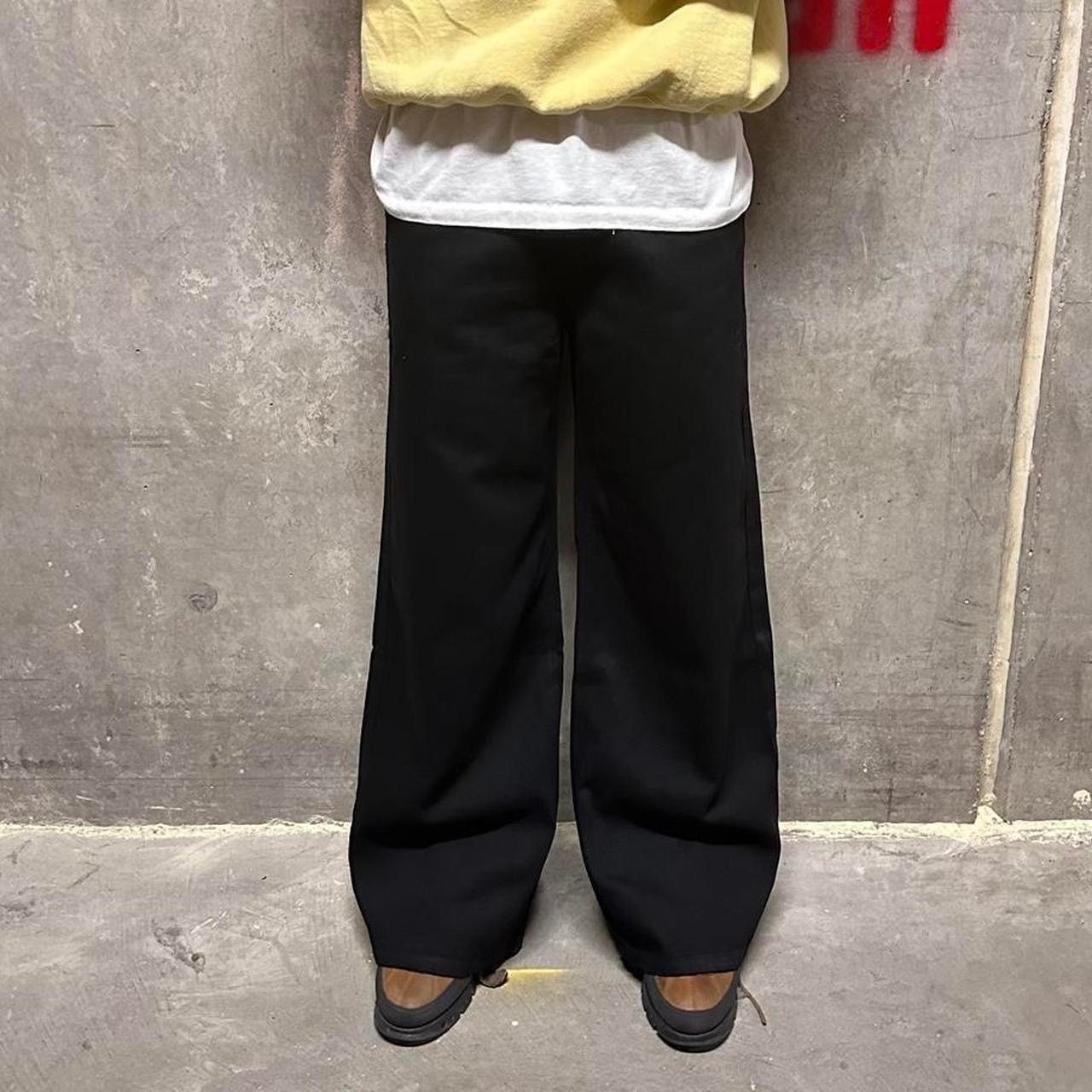 Other SOLID BLACK WIDE LEG BAGGY WAIST 34 MODELED Size US 34 / EU 50 - 1 Thumbnail