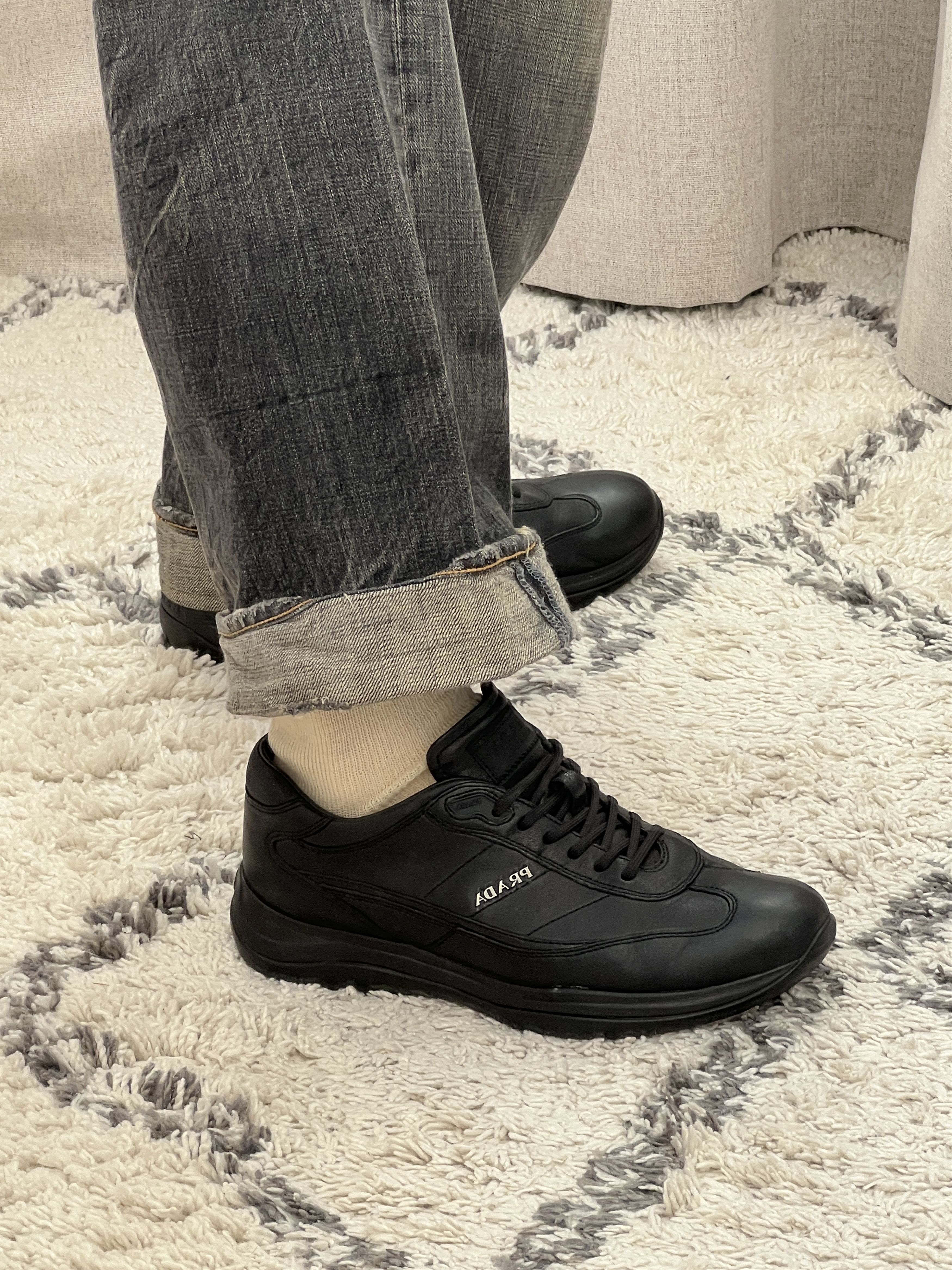 Prada Vintage Prada Americas Style Low Leather Sneakers Size US 8.5 / EU 41-42 - 6 Thumbnail