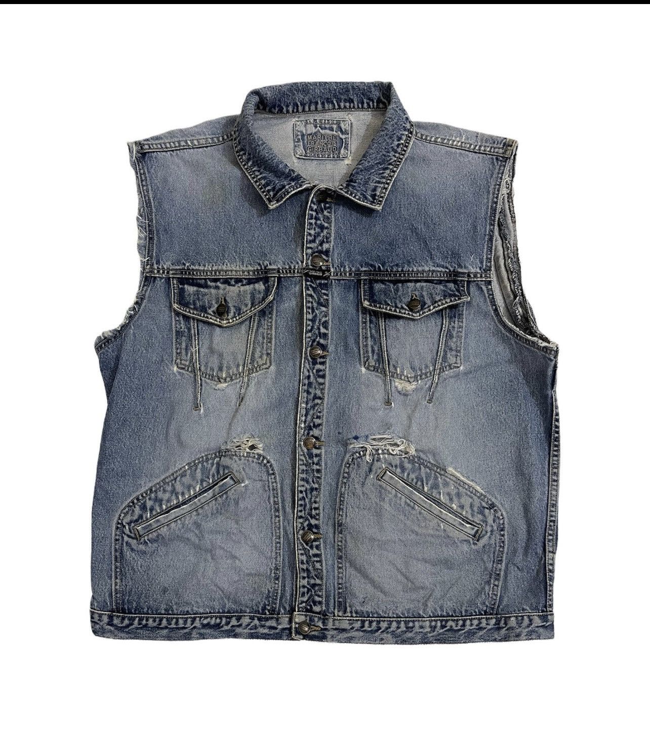 Marithe + Francois Girbaud Marithe Francois Girbaud denim jacket sleevless Size US XXL / EU 58 / 5 - 1 Thumbnail