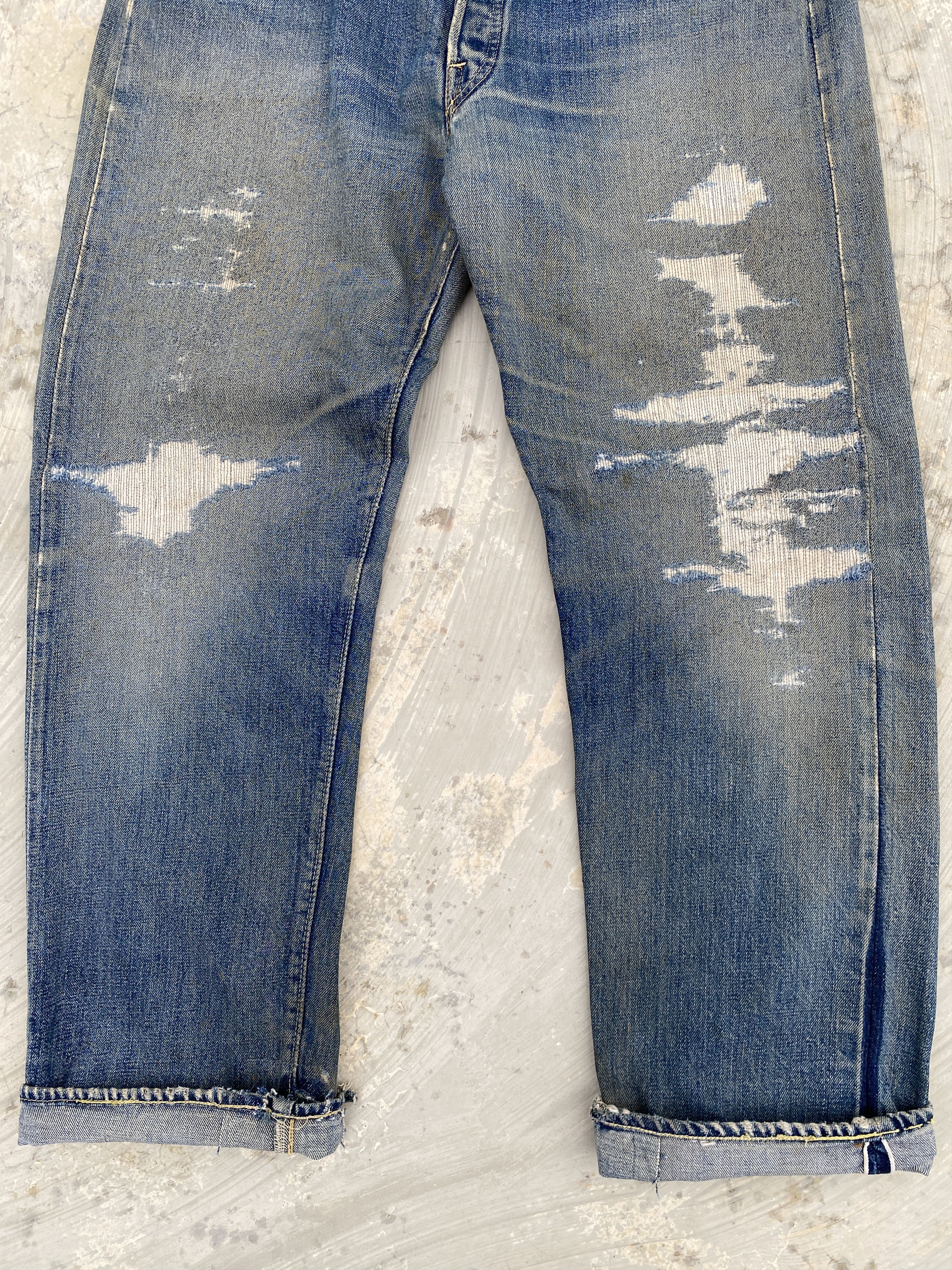 Levi's Vintage 60s Levis 501 Big E V-Stitch #6 Selvedge Jeans Size US 33 - 3 Thumbnail
