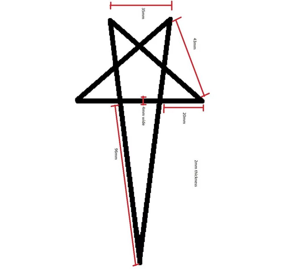 Japanese Brand × Vintage Pentacle Pendant Necklace Gothic Star Chain Choker Y2K Size ONE SIZE - 7 Thumbnail