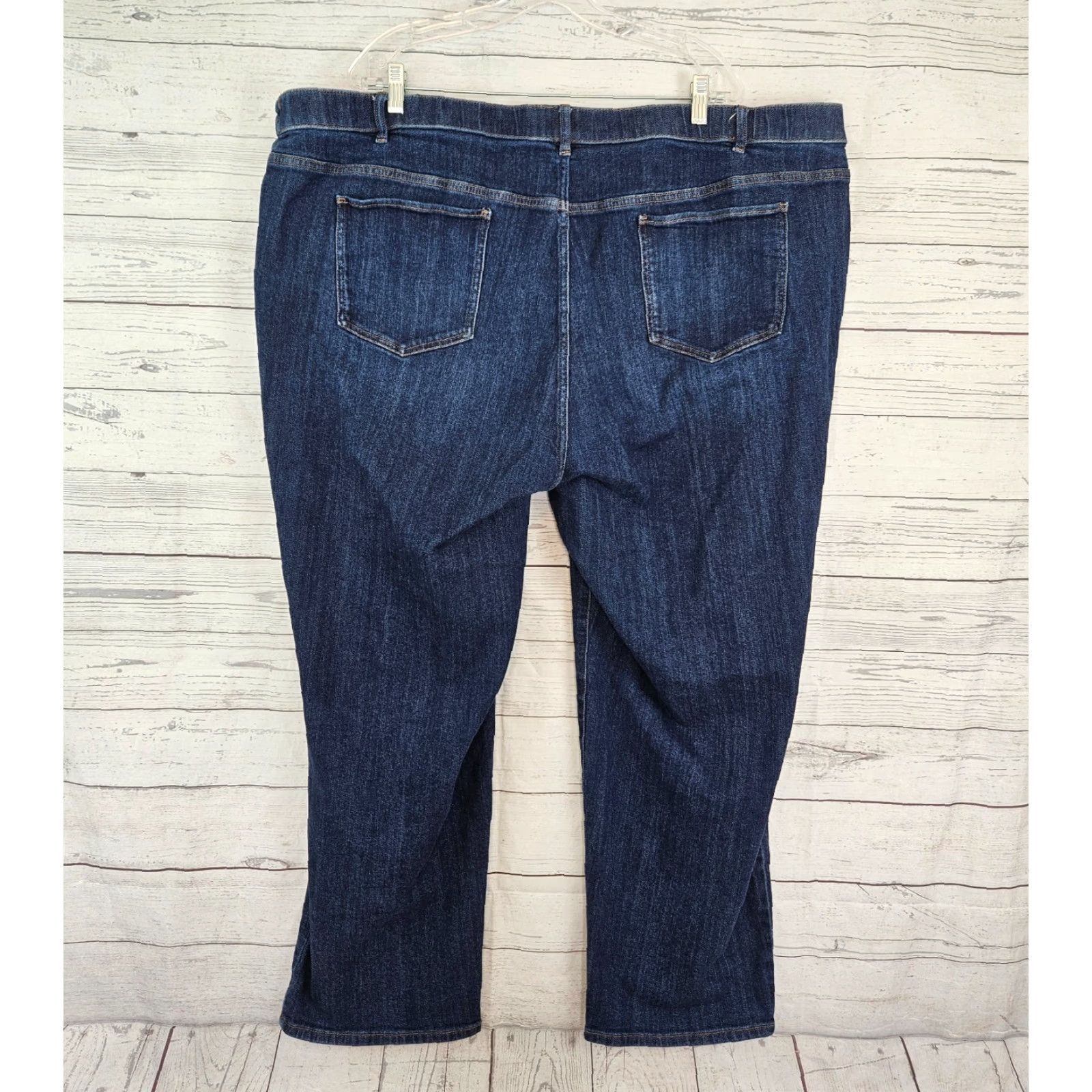 J. Jill J. Jill Womens Relaxed Boyfriend Jeans Sz 28 Blue Medium Wash High Rise Denim Cotton Blend Stretch Inseam 30" N/A Size 28" / US 6 / IT 42 - 3 Thumbnail