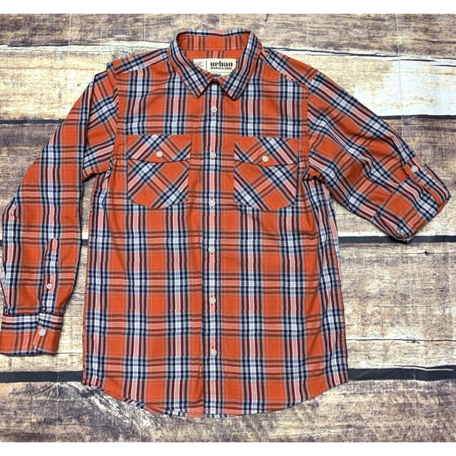 Vintage VINTAGE Urban Pipeline Mens Long Sleeve Button Down Shirt Red White Plaid L Size US L / EU 52-54 / 3 - 3 Thumbnail