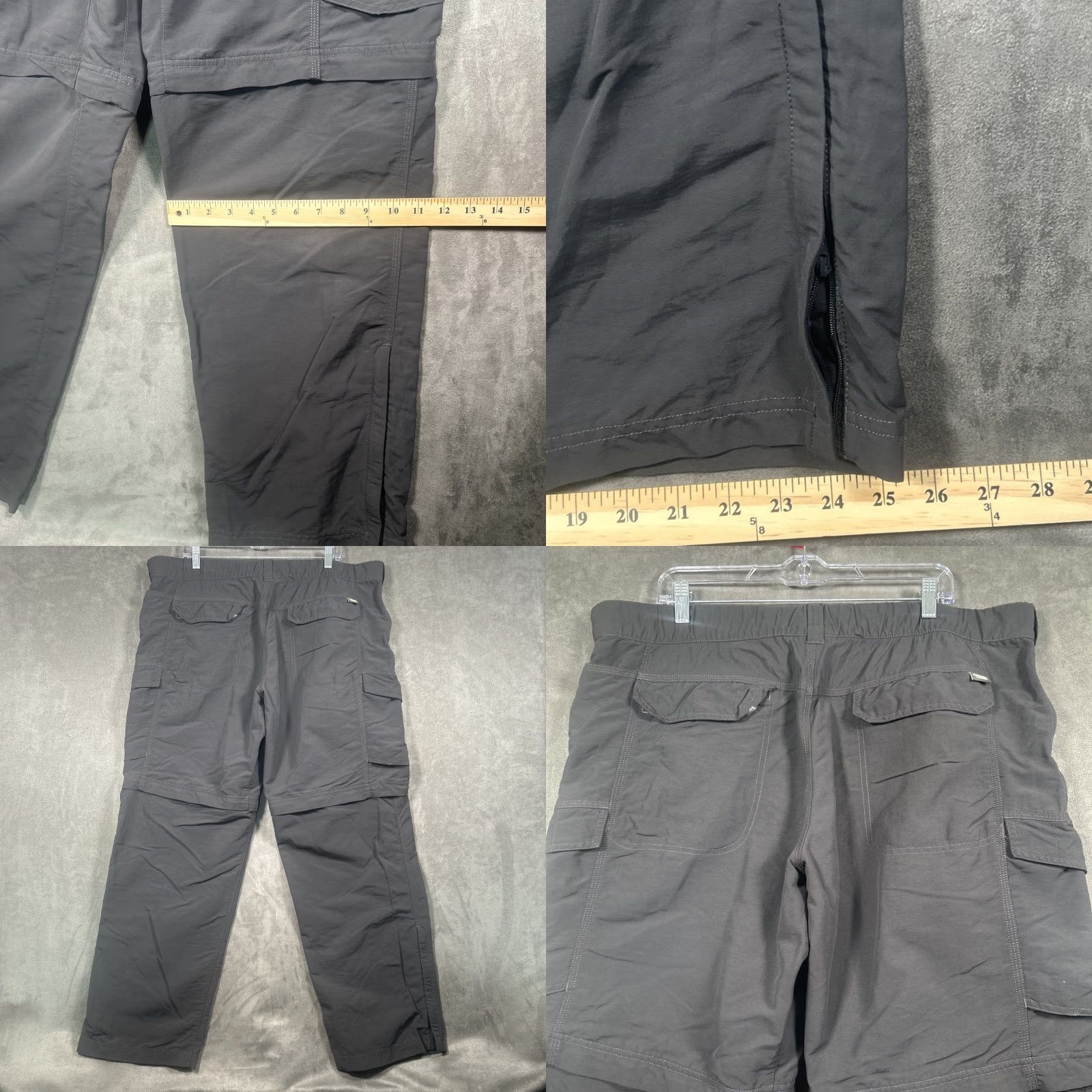 The North Face The North Face Paramount Convertible Pants Shorts Gray Mens XL 41x32 Cargo Straight Nylon Regular 41 in Gray Nature 90s? Size US 36 / EU 52 - 8 Thumbnail
