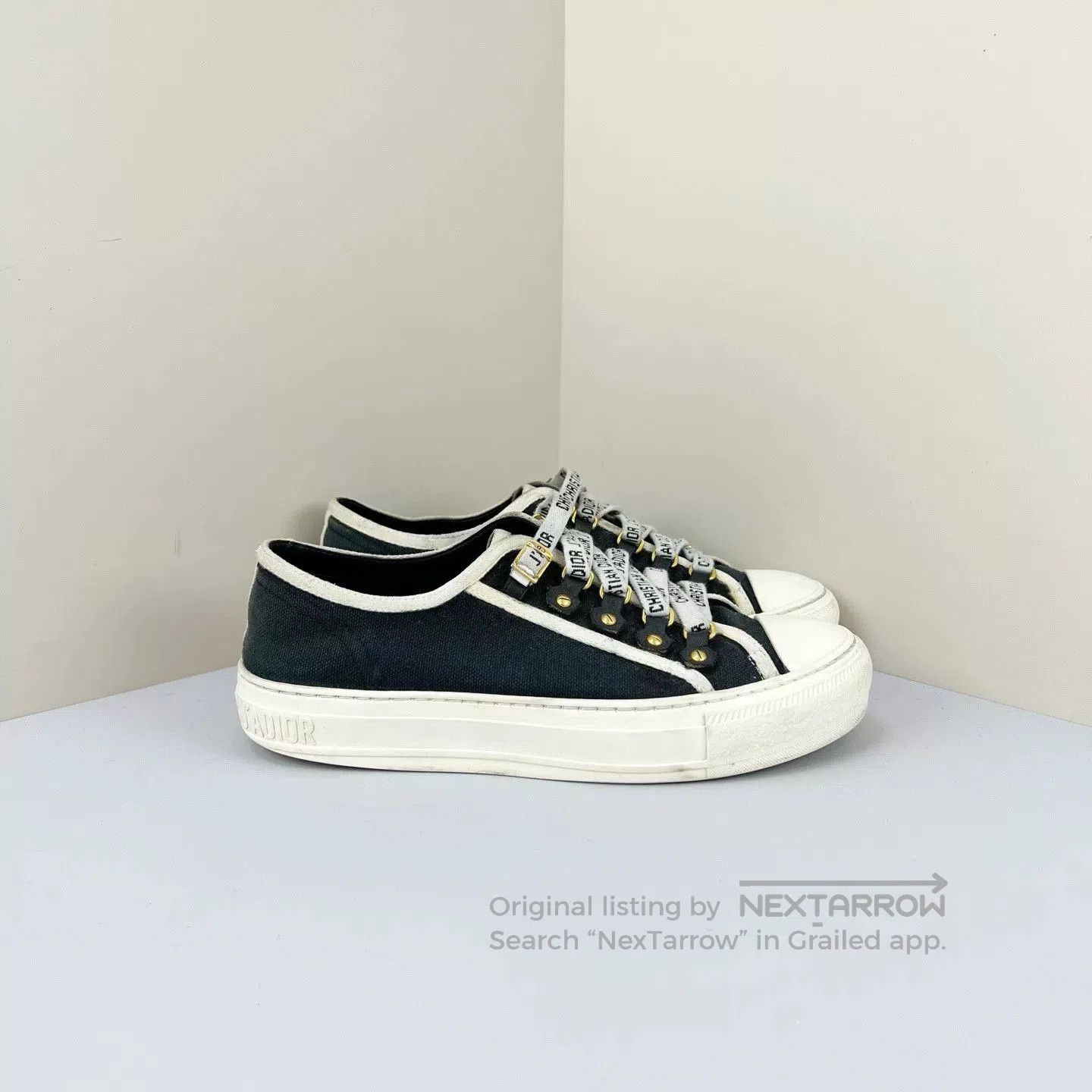 Dior Dior Embroidered Slogan Canvas Sneakers. Size US 5.5 / IT 35.5 - 4 Thumbnail