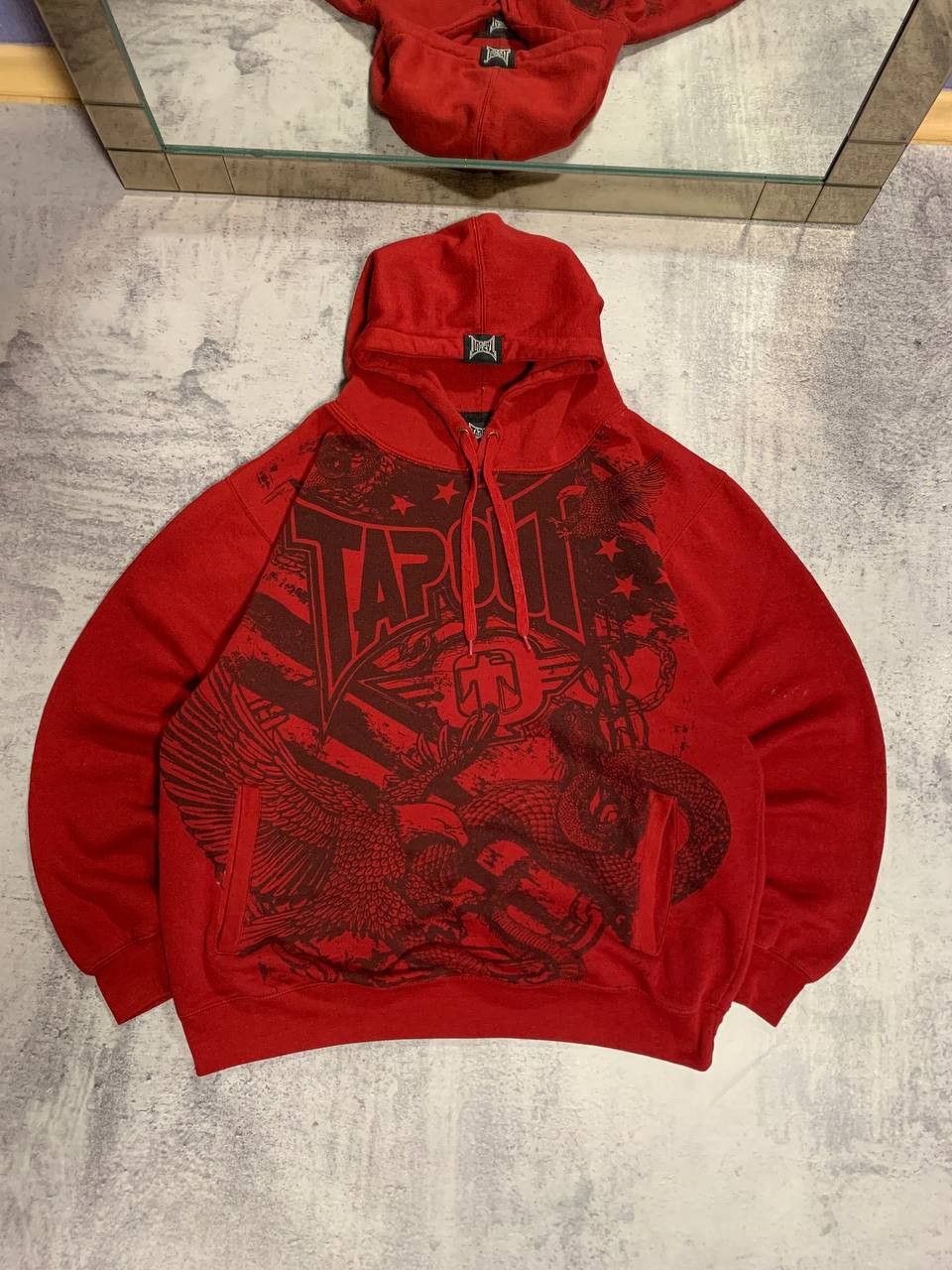 Tapout Hoodie Tapout Overprint Y2k Very Rare Baggy Fit Size US XL / EU 56 / 4 - 1 Thumbnail