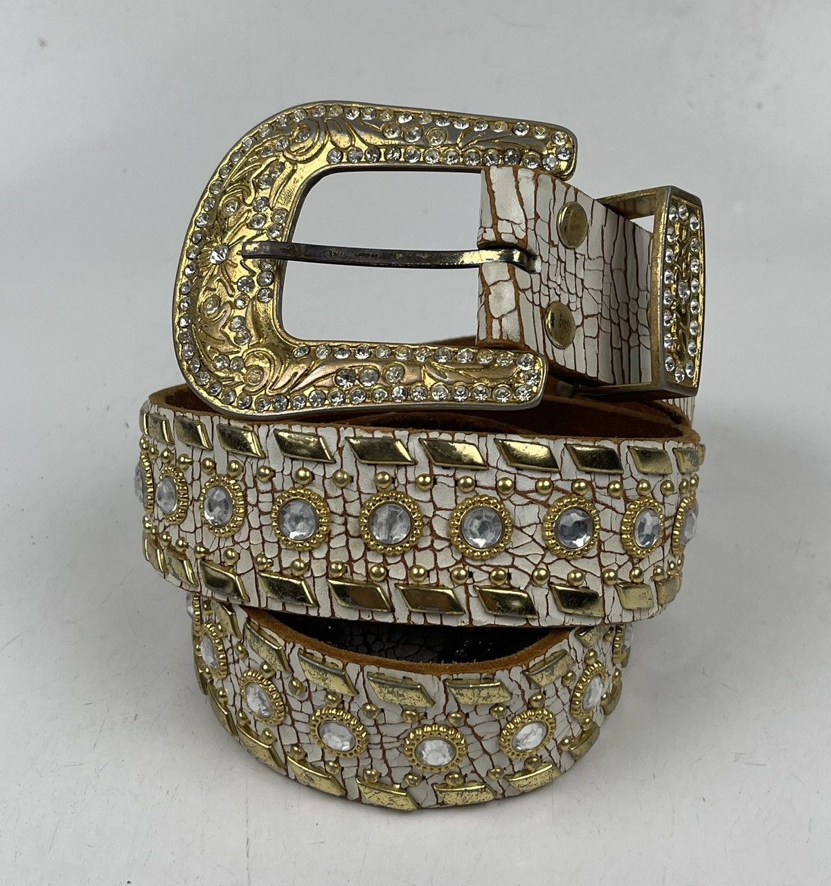 Other distressed studded leather belt tc33 Size 36 - 1 Thumbnail