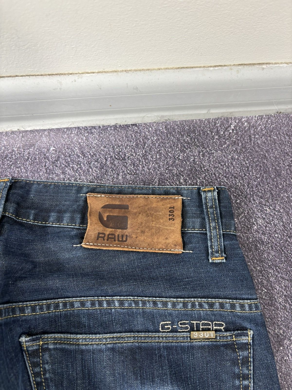G-Star Vintage G-Star Raw Avant Garde Hype Blue Denim Biker Jeans Size US 33 - 5 Thumbnail