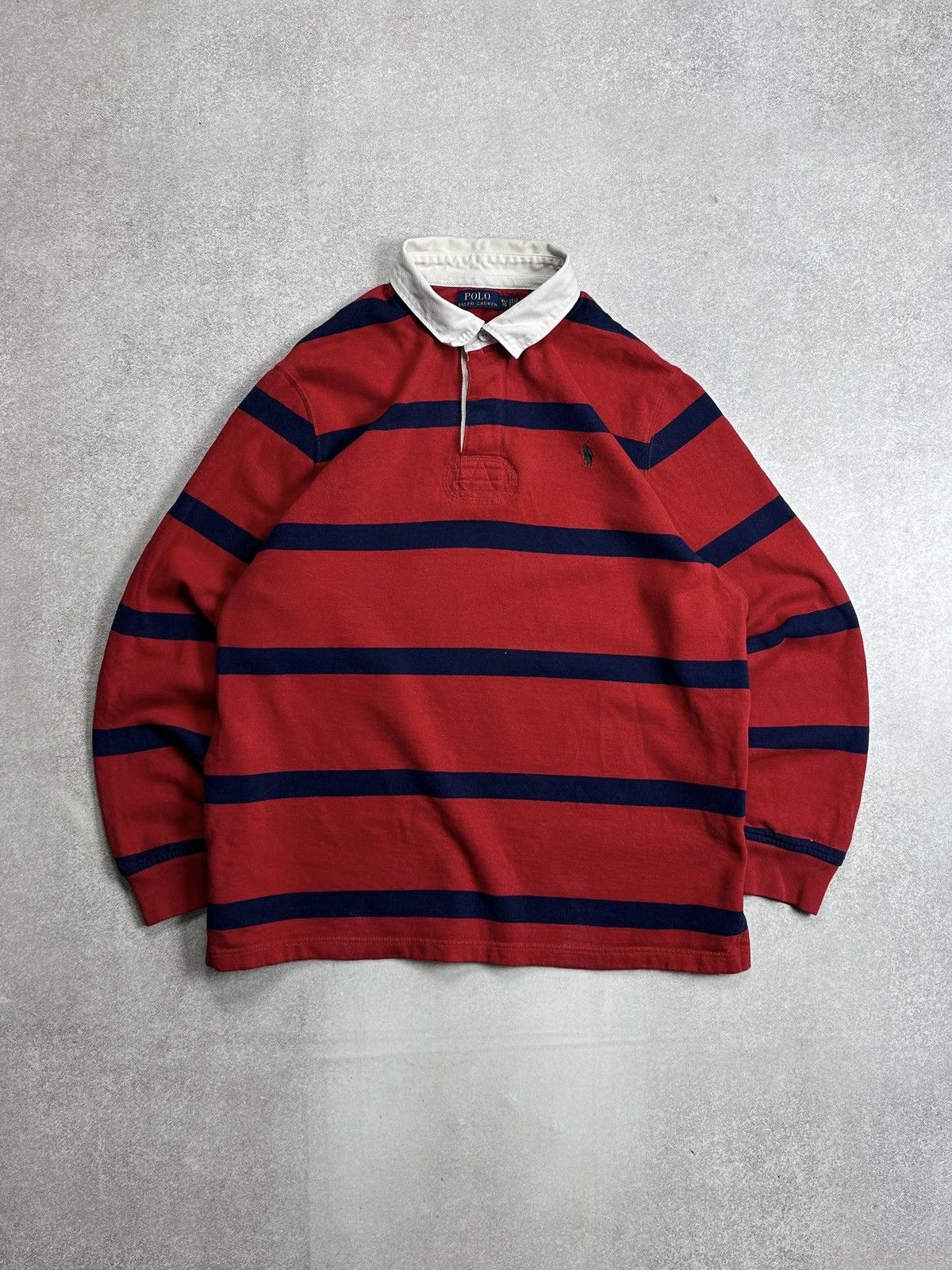 Polo Ralph Lauren Vintage Polo Ralph Lauren Striped Rugby Y2K Shirt XL Size US XL / EU 56 / 4 - 1 Thumbnail