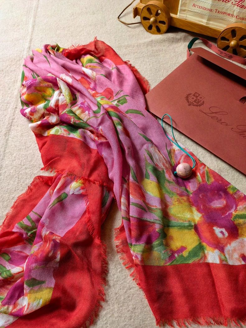 Loro Piana LORO PIANA Silk velvet printed shawl Size ONE SIZE - 1 Thumbnail