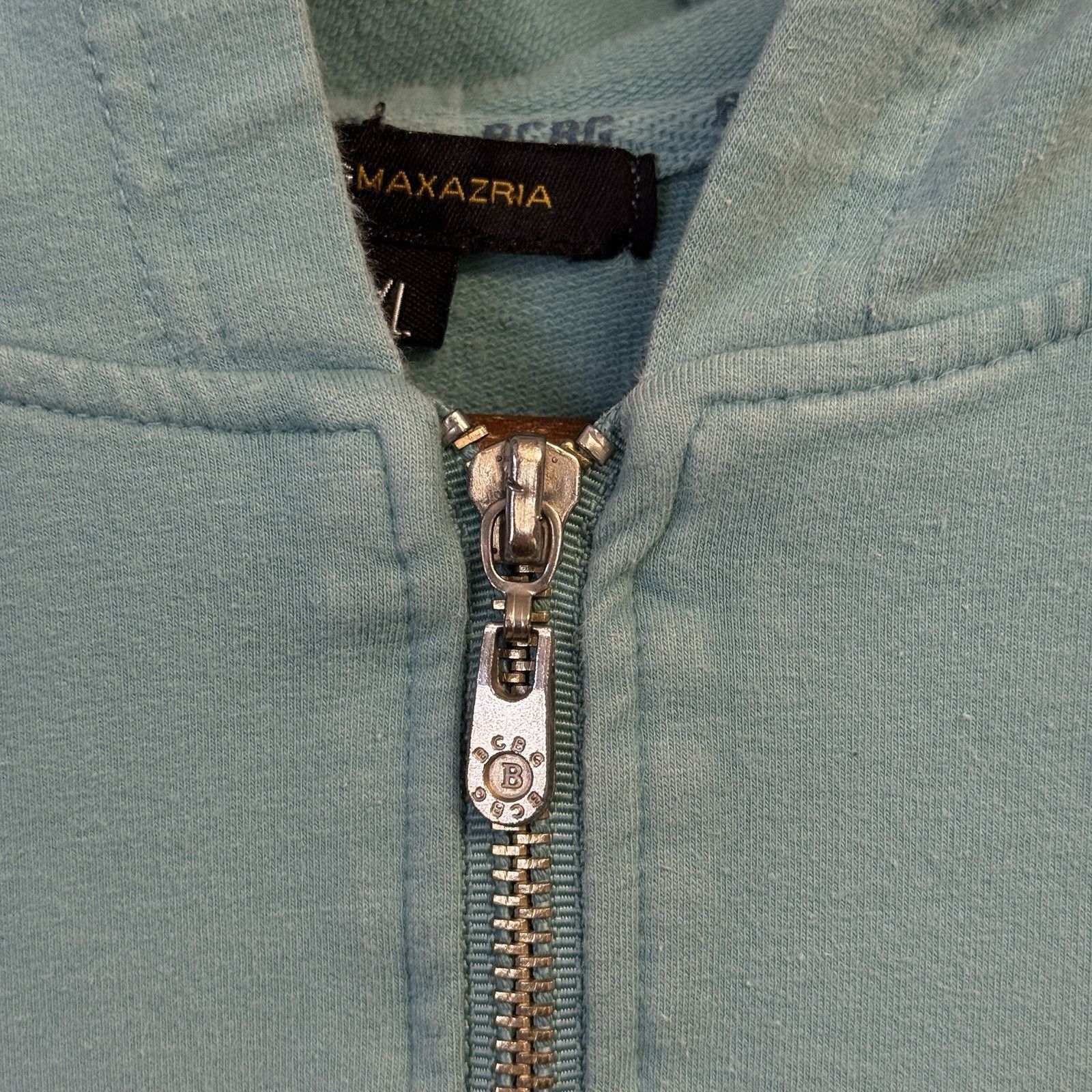 Bcbgmaxazria × Vintage BCBG Maxazria Hoodie Sweatshirt Juniors XL Teal Full Zip Emb Size XL / US 12-14 / IT 48-50 - 3 Thumbnail