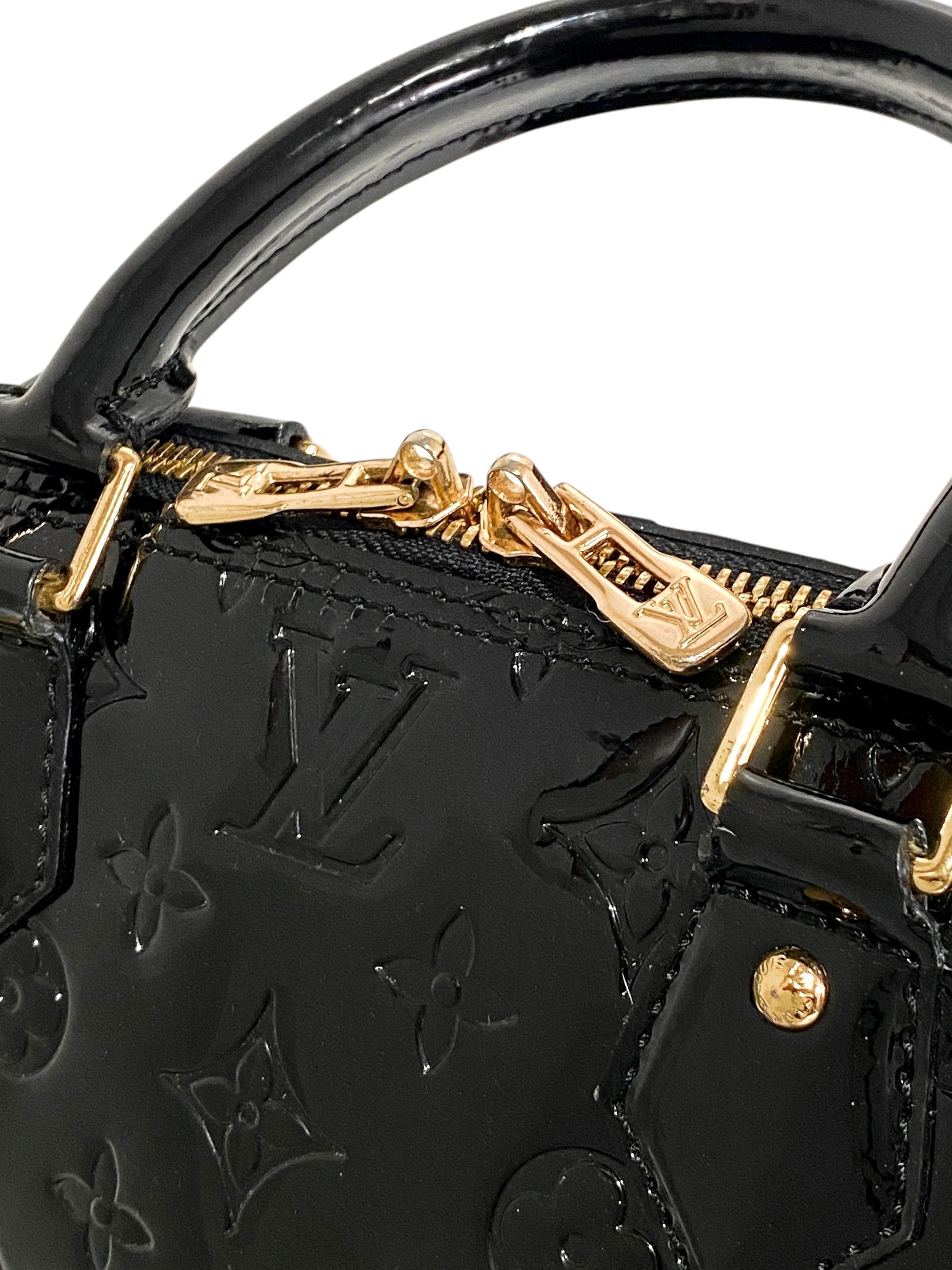 Louis Vuitton Louis Vuitton LV Alma Monogram Logo Black Leather Handbag Size ONE SIZE - 10 Thumbnail
