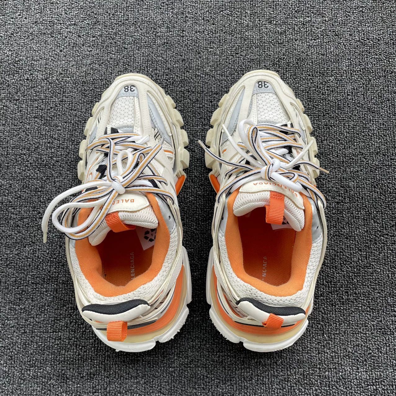 Balenciaga Balenciaga Track 38 White Orange 95new Size US 7.5 / IT 37.5 - 4 Thumbnail