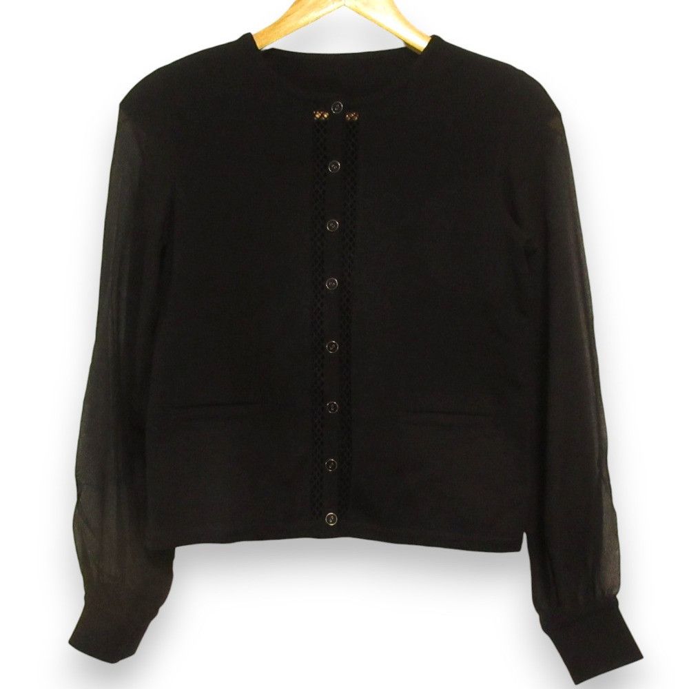 Other Other FOXEY Sleeve Silk Chiffon Cardigan Others Tops 36720 DUTY FREE for USA Size ONE SIZE - 1 Thumbnail