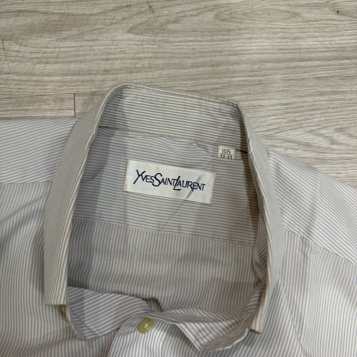 Yves Saint Laurent Vintage YvesSaintLaurent stripe pocket shortsleeve shirt Size US L / EU 52-54 / 3 - 4 Thumbnail