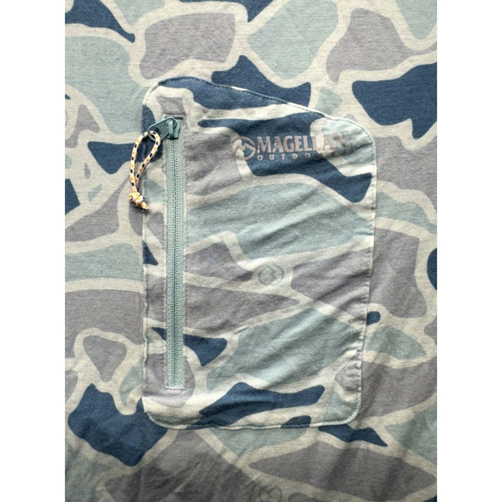 Vintage Womens Magellan Outdoors Hooded Long Sleeve XL Blue Light Camouflage Shirt Size XL / US 12-14 / IT 48-50 - 3 Thumbnail