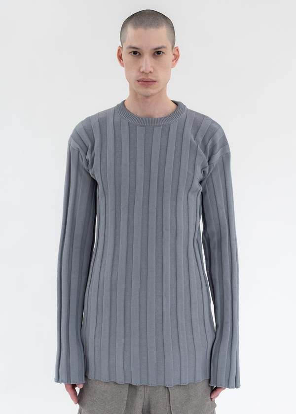 image of Hed Mayner Ss2022 Sweater in Grey, Men's (Size XS)