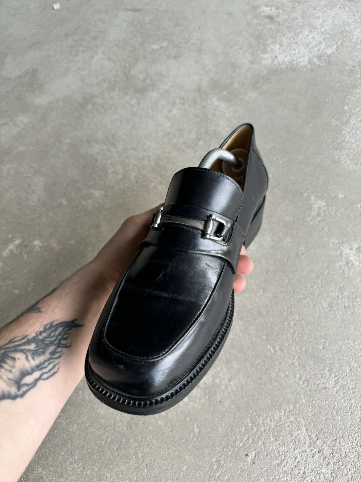 Vintage Black High Quality Leather Loafers Vintage Y2k Italy Hype Size US 8 / EU 41 - 14 Thumbnail