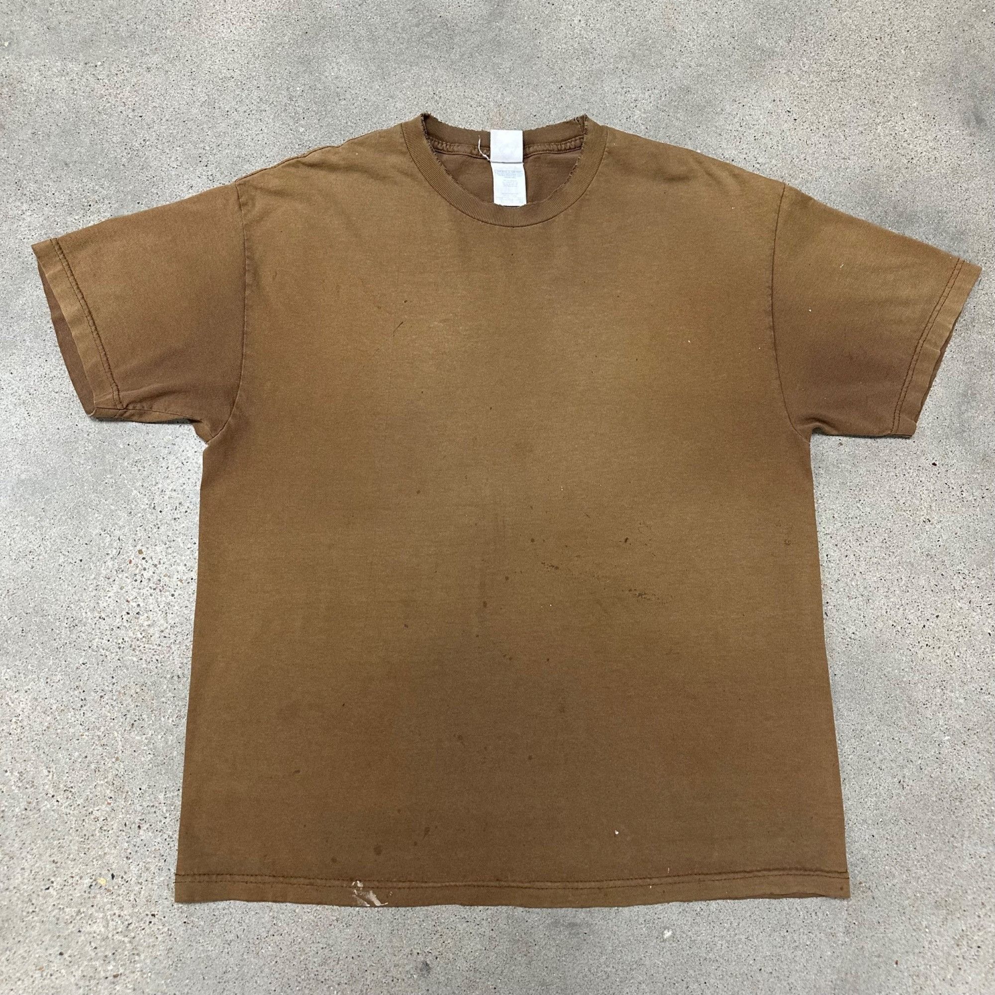 Vintage Vintage Tan Blank Original Sun Faded Distressed Shirt Size US XL / EU 56 / 4 - 1 Thumbnail