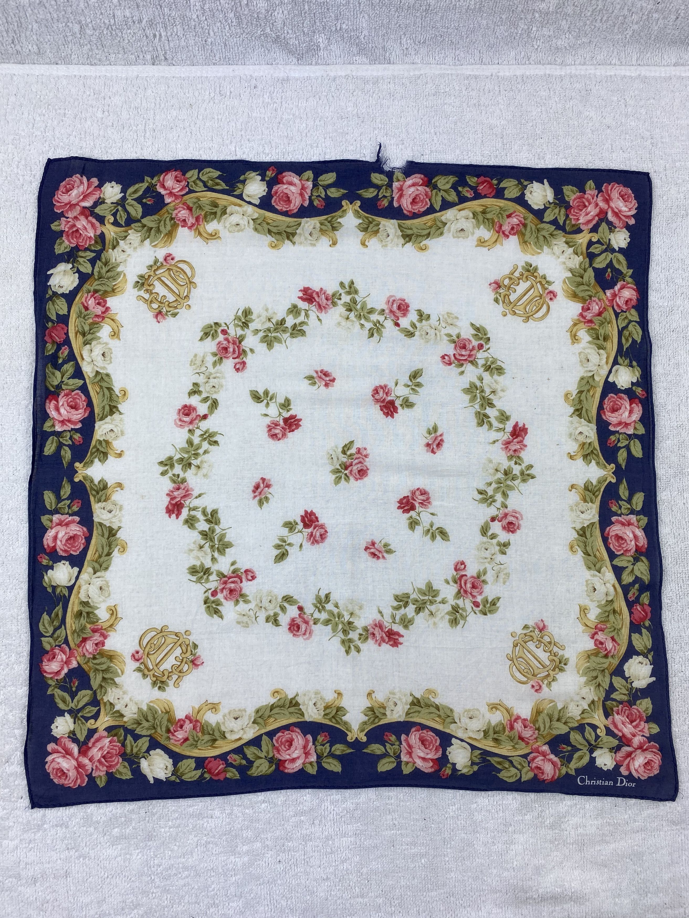 Vintage Christian DIor Handkerchief / Bandana / Neckerchief Size ONE SIZE - 3 Thumbnail