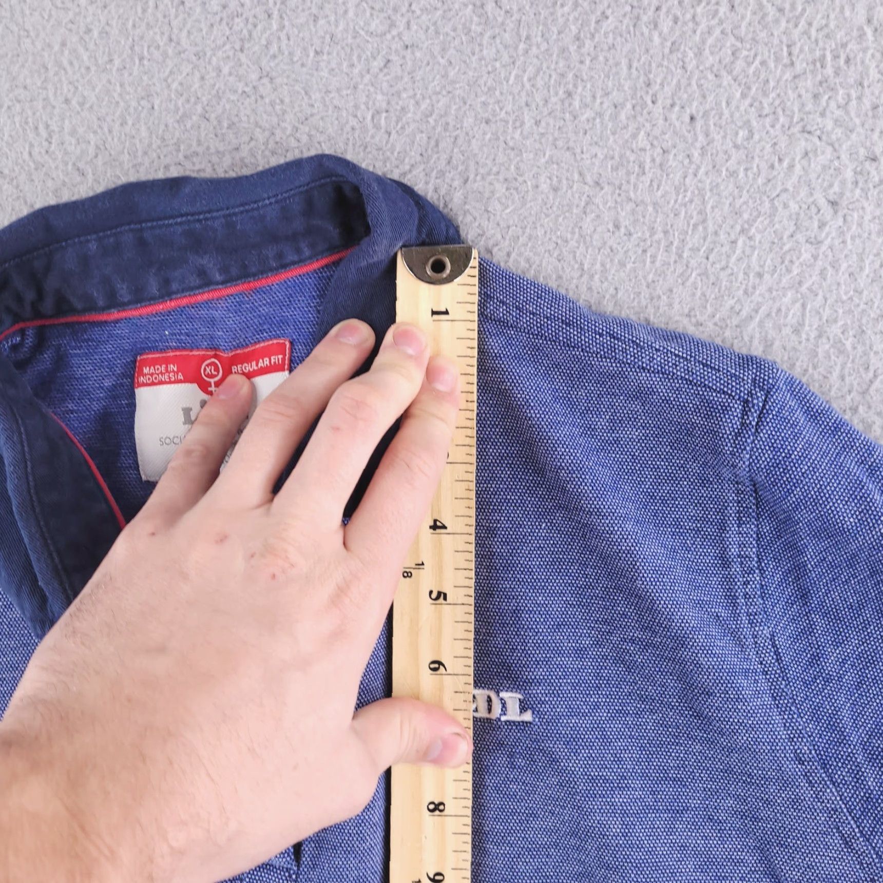 Vintage LIDL Polo Shirt Mens Medium Blue Size US M / EU 48-50 / 2 - 7 Thumbnail