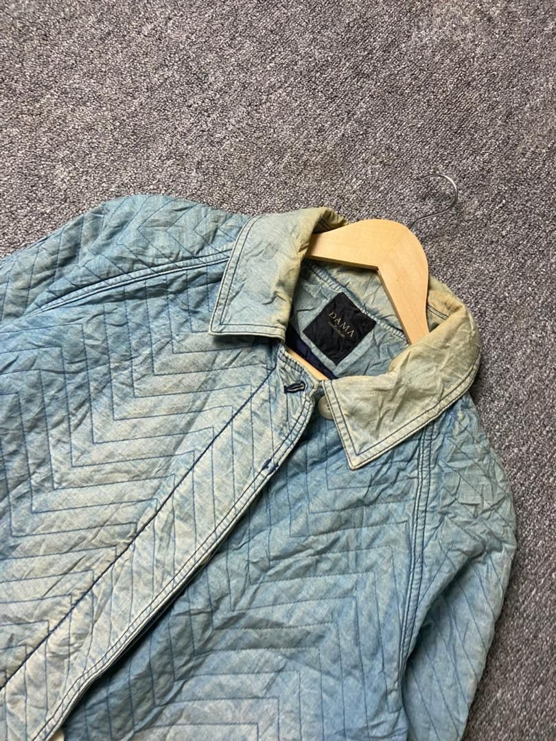 Japanese Brand DAMA Collection Acid Wash Quilted Denim Jacket (184) Size US S / EU 44-46 / 1 - 10 Thumbnail