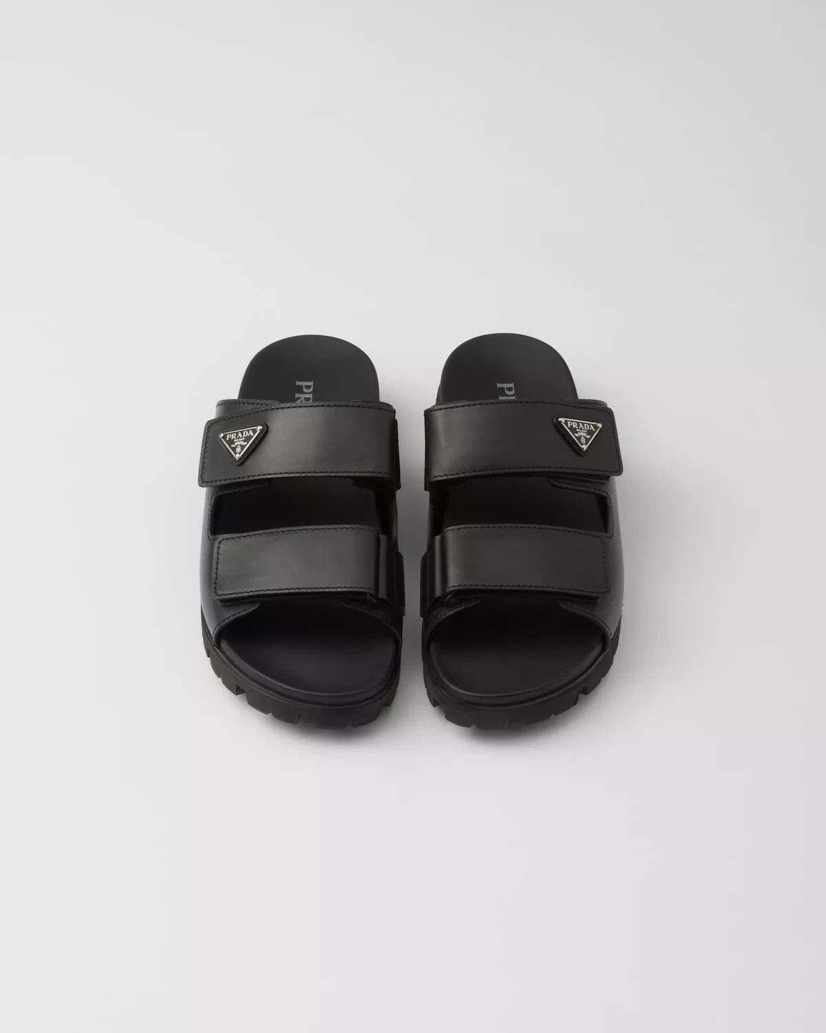 Prada PRADA $1100 Black Leather Strap Sandals New And Authentic Size US 10 / EU 43 - 3 Thumbnail